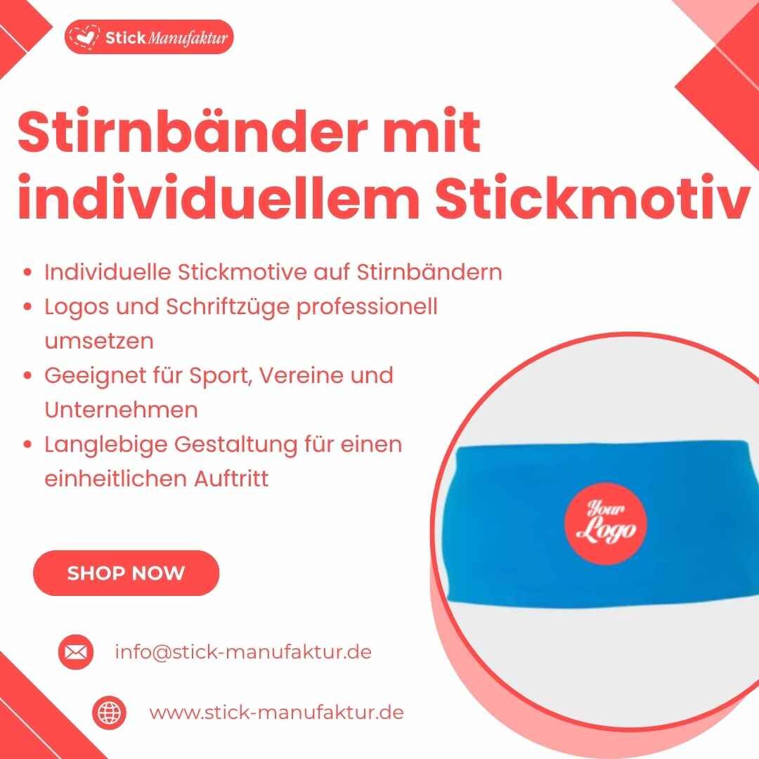 Berlin, Business, Stirnbänder Mit Individuellem Stickmotiv
