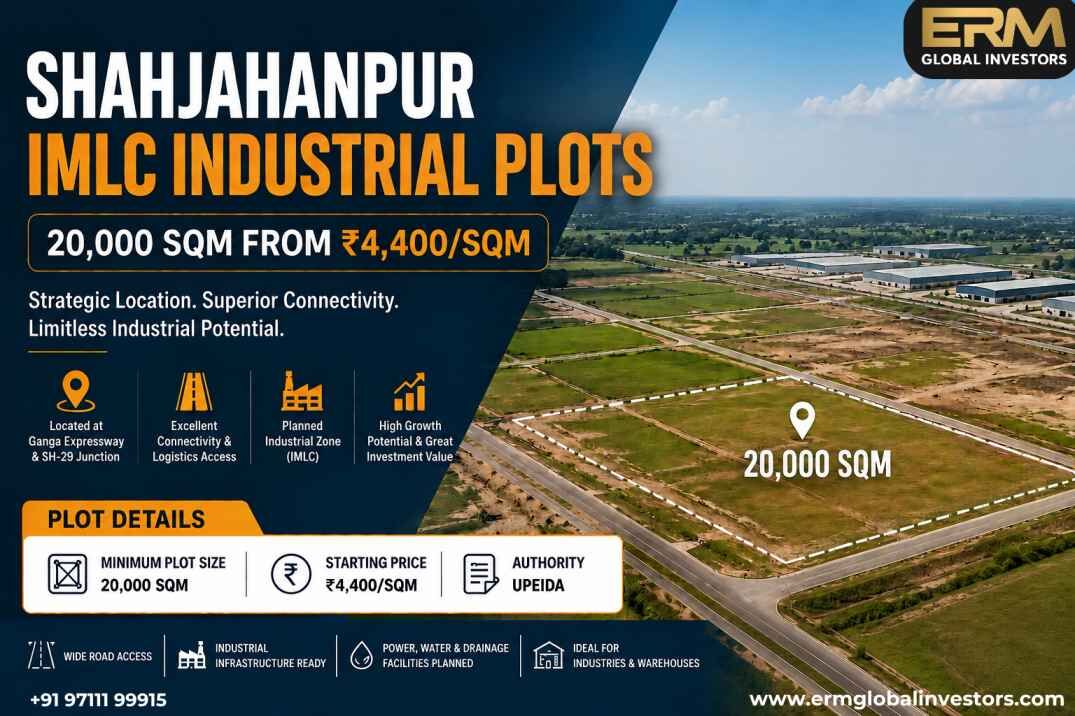 Noida, Industrial Land, Shahjahanpur IMLC Industrial Plots | 20,000 Sqm From ₹4,400/Sqm