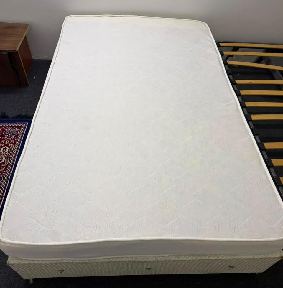 Riyadh, Furniture, SAR 200,  For Sale &ndash; Bed Base + Mattress | Almost New