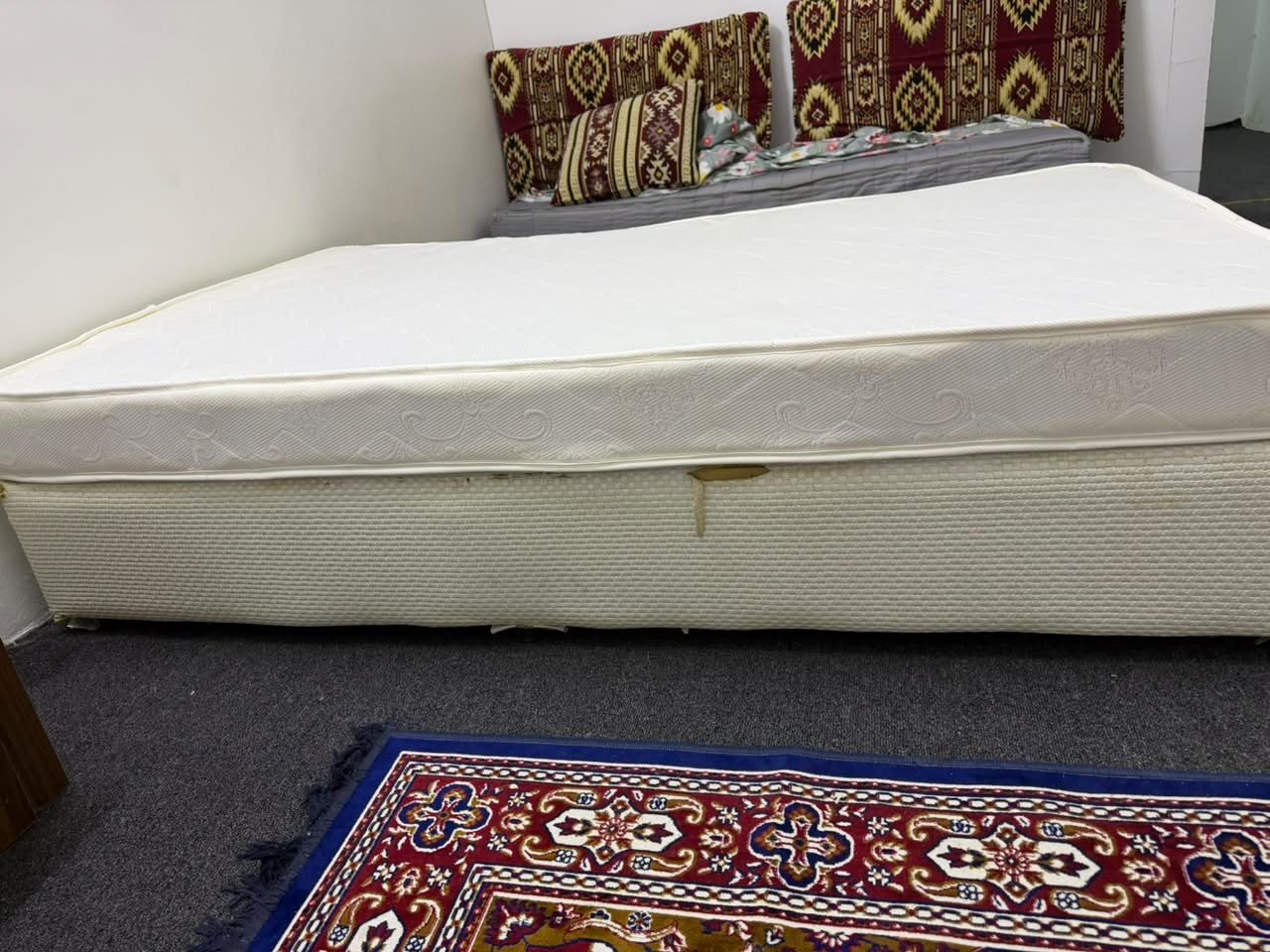 Riyadh, Furniture, SAR 200,  For Sale &ndash; Bed Base + Mattress | Almost New