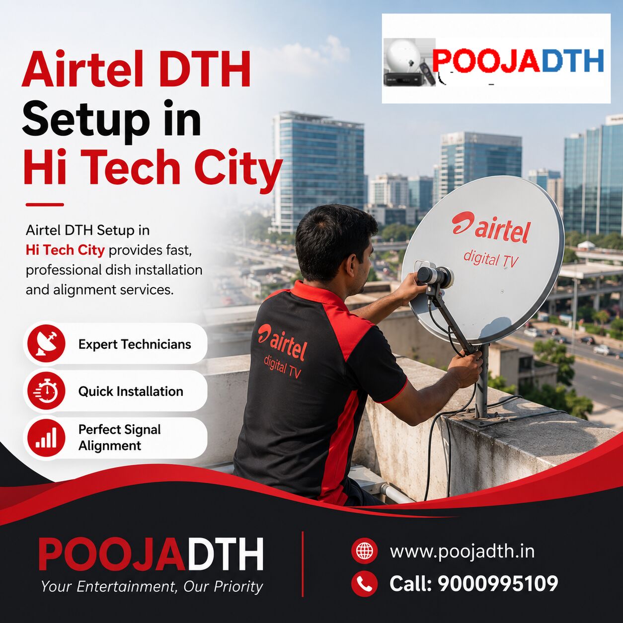 Mumbai, Television, Airtel DTH Setup In Hi Tech City