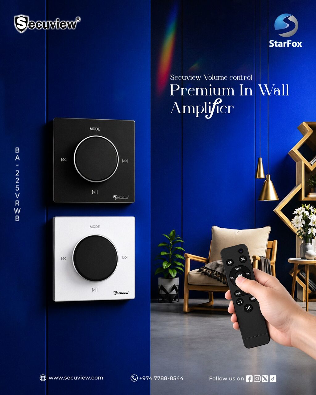Doha, Electronics, QAR 450,  Secuview 100W Color Screen Volume Control Amplifier