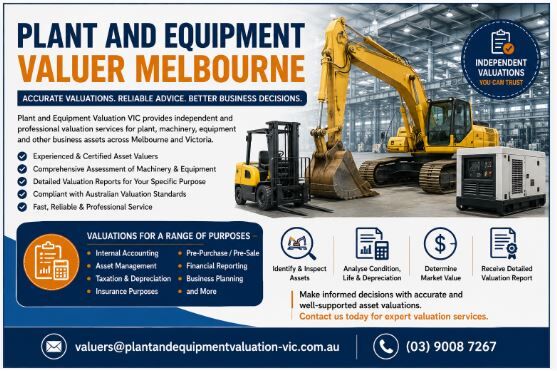 Melbourne, Real Estate, Plant And Equipment Valuer Melbourne