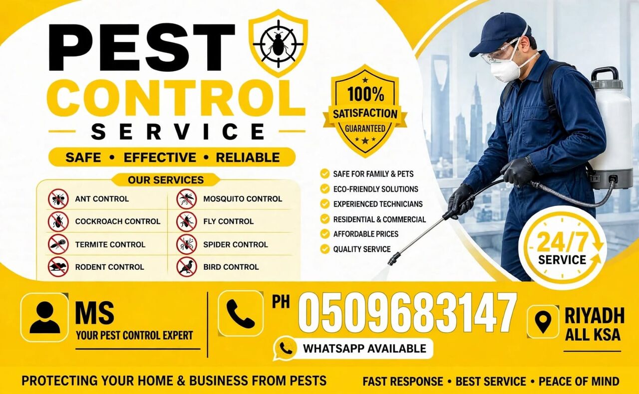 Al Rabwah, Pest Control, MS PEST CONTROL COCKROACH🪳SPRAYS (⁠💚⁠⁠) BED BUGS💚SOLUTION BEST PRICE(0509683147)🌟 33