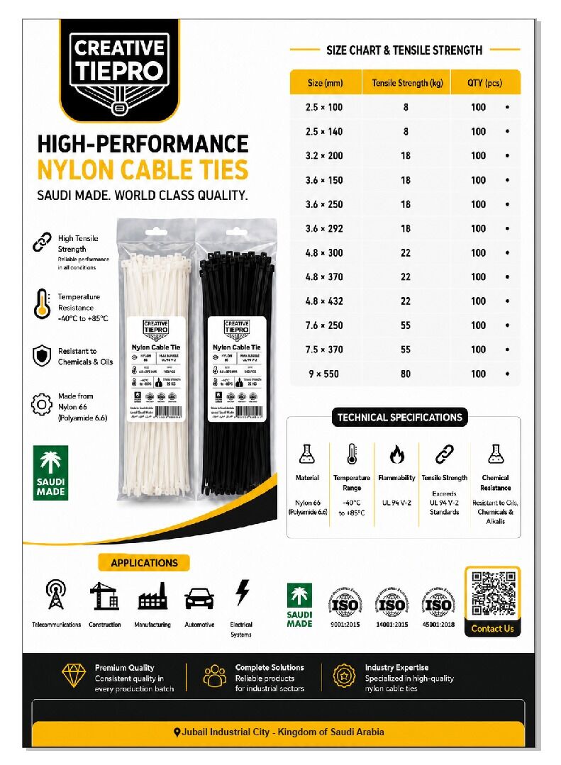 Jeddah, Wholesale Products, FACTORY RATE!! Saudi Made Nylon Cable Tie