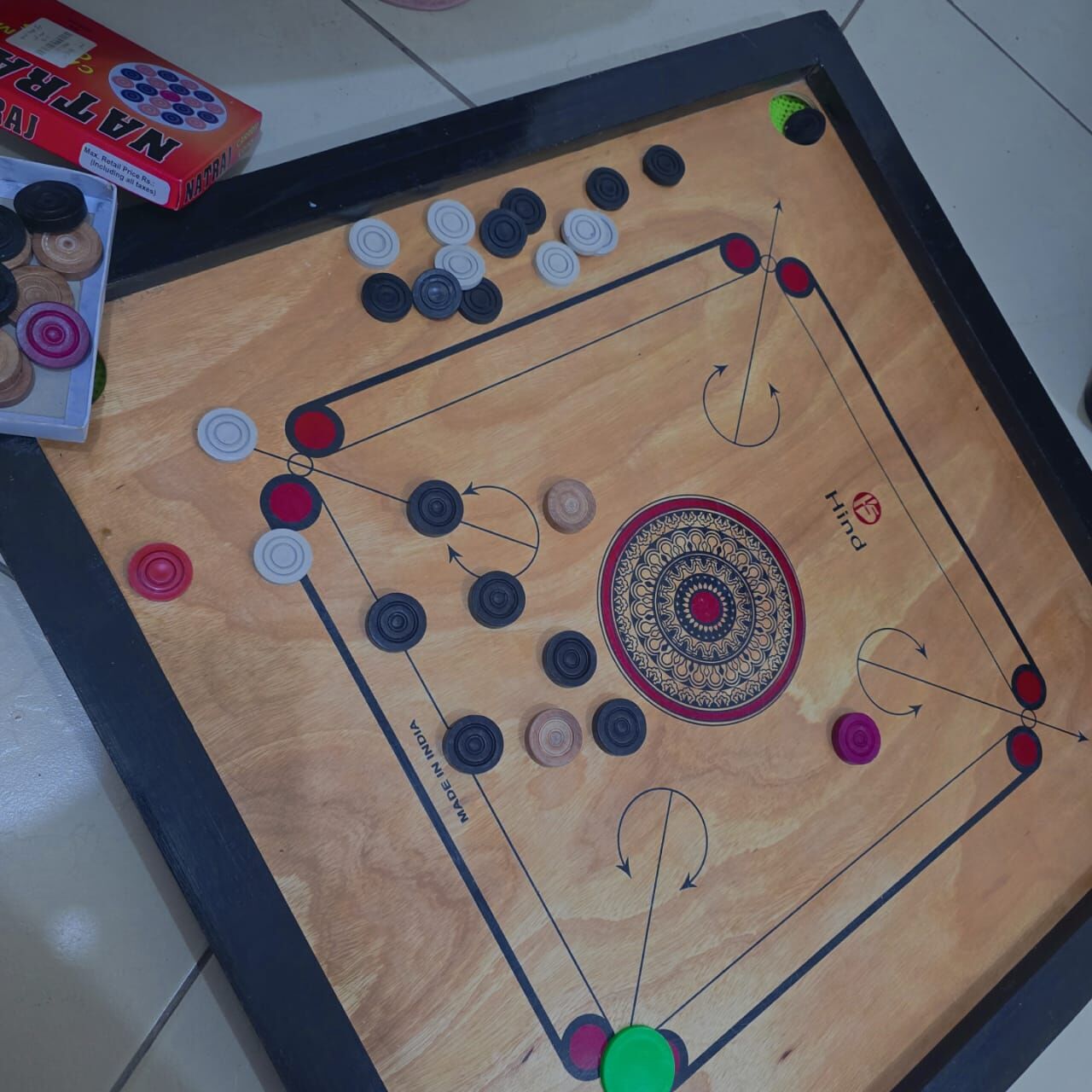 Bani Malik, Sporting Goods, SAR 35,  Carrom Board With Flick Discs Almost New