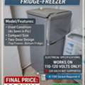 SAR 110,  Compact Two-Door Refrigerator/Freezer For Sale ​Voltage: 110V Only (Does NOT Support 220V)