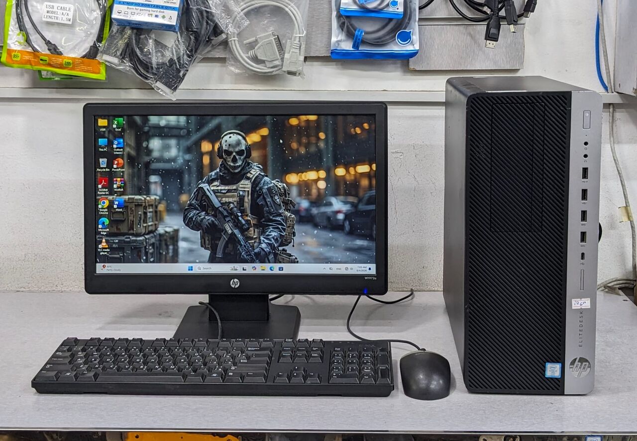 Manama, Tablet Computers, BHD 83,  HP Core I7 6th Gen PC RAM 8GB SSD 256GB 19" Monitor Win 11 & Office 2024 Ready To Use
