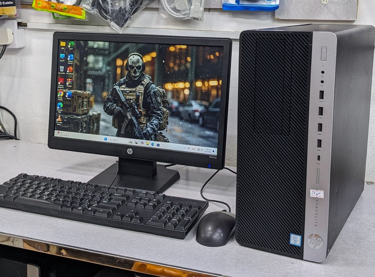 Manama, Tablet Computers, BHD 83,  HP Core I7 6th Gen PC RAM 8GB SSD 256GB 19" Monitor Win 11 & Office 2024 Ready To Use