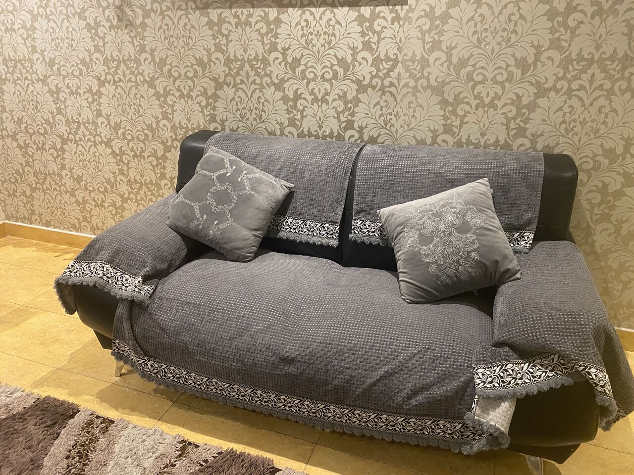 Al Nakheel, Furniture, SAR 450,  3 Seater And 2 Seater Home Centre Sofa Set On Throw Away Price