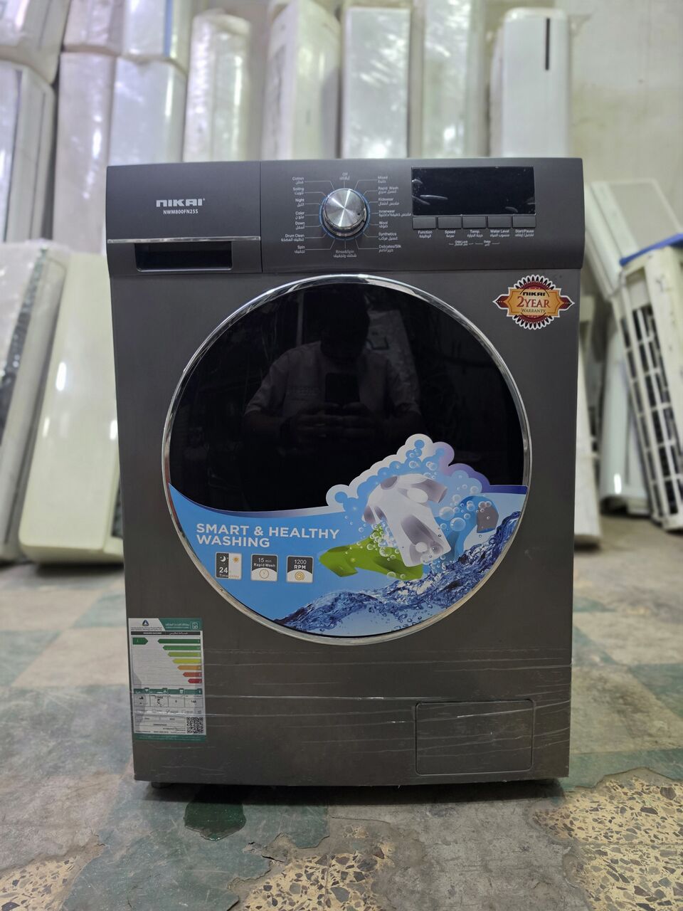 Al Malaz, Appliances, SAR 800,  Nikai Front Load Washing Machine &ndash; 8KG Inverter