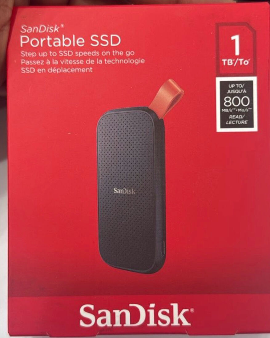 Al Sharafeyah, Computers, SAR 479,  SanDisk Portable SSD 1 TB (External Hard Drive With SSD Technology 2.5 Inches, 800 MB/s,Bl