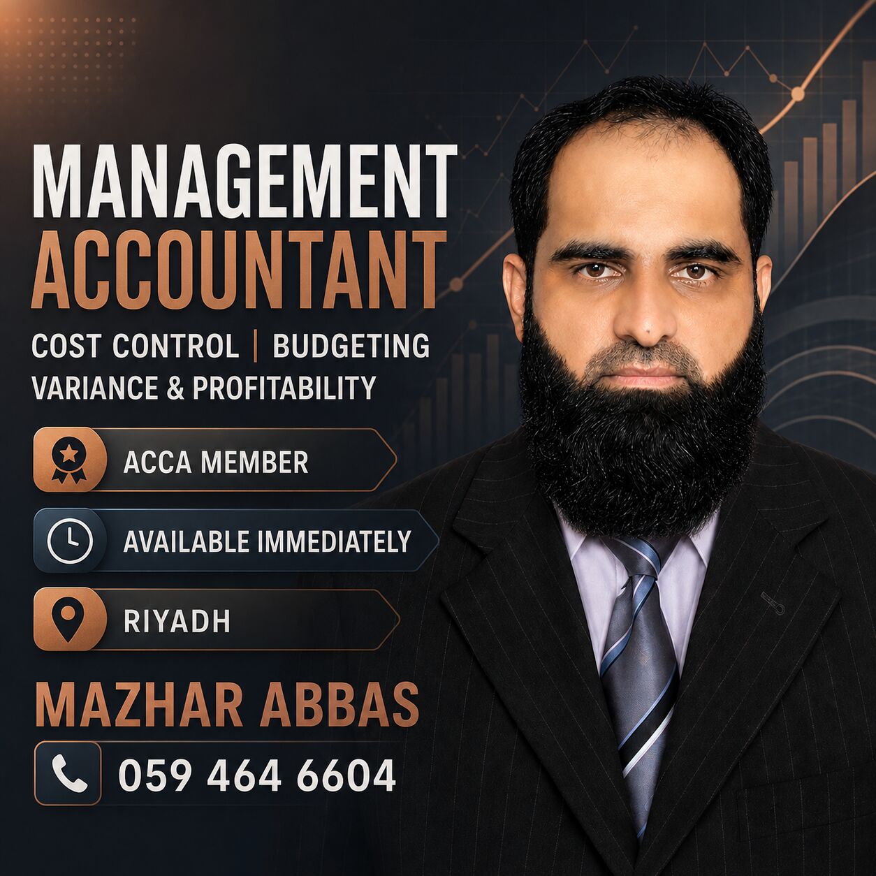 Makkah, Job Seekers, Management Accountant | Cost Control | ACCA | Riyadh