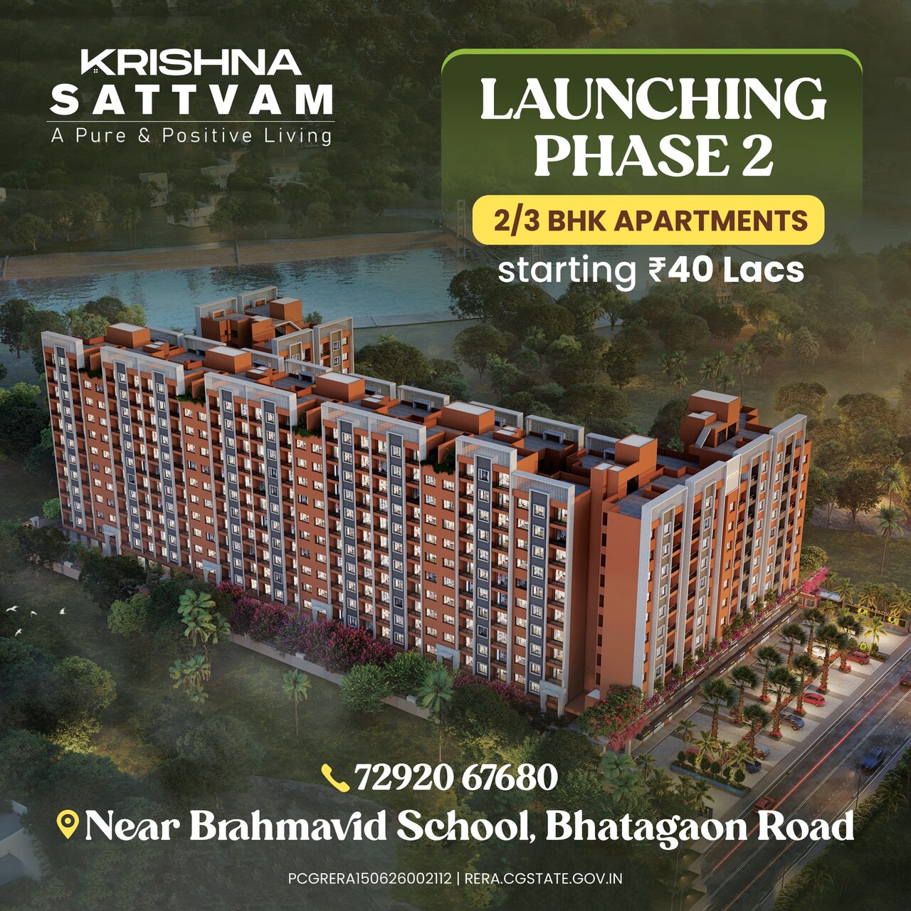 Mumbai, Real Estate For Sale, INR 7000000,  3 BR,  Premium 2 & 3 BHK Apartments In Raipur