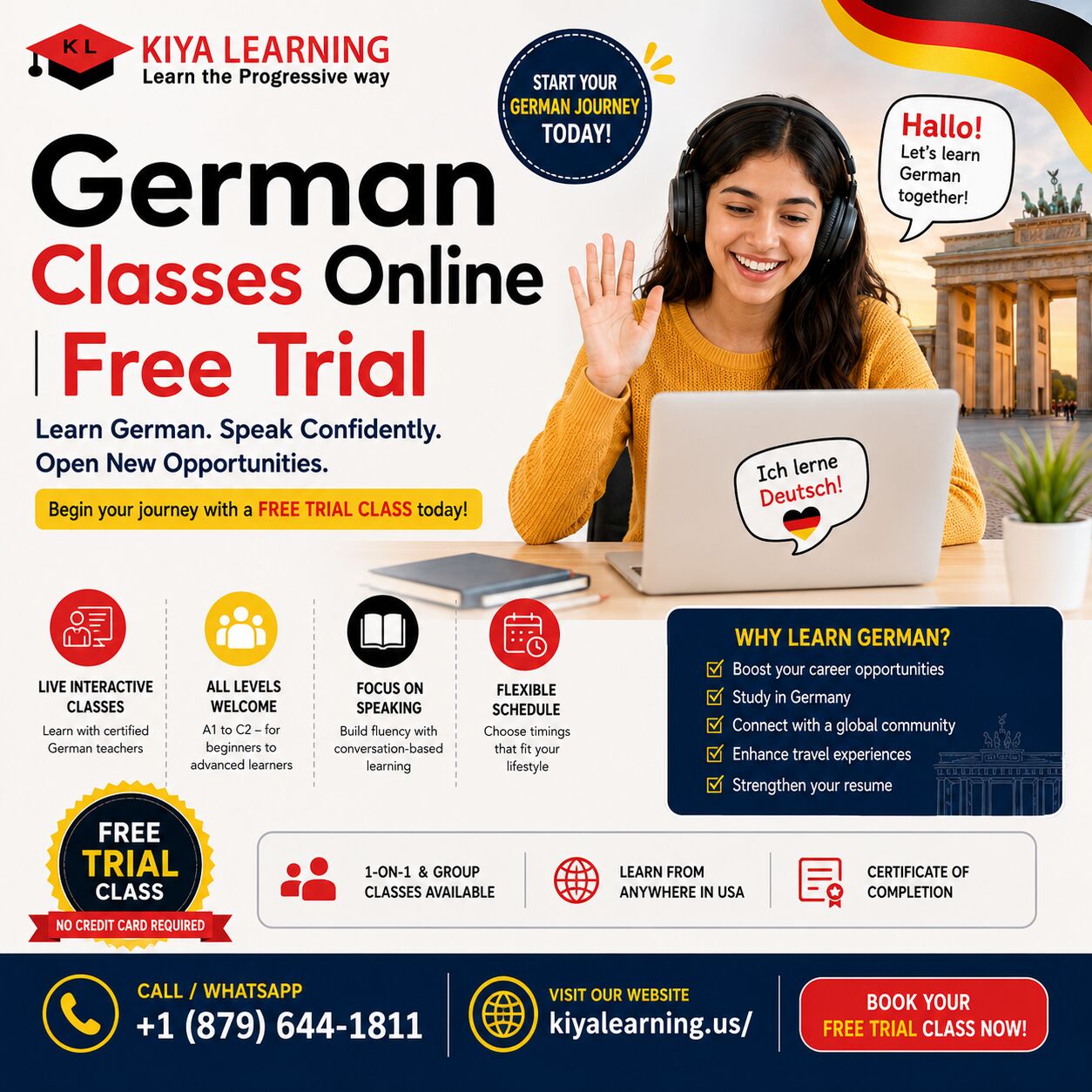 New York, Education, German Classes Online | Free Trial