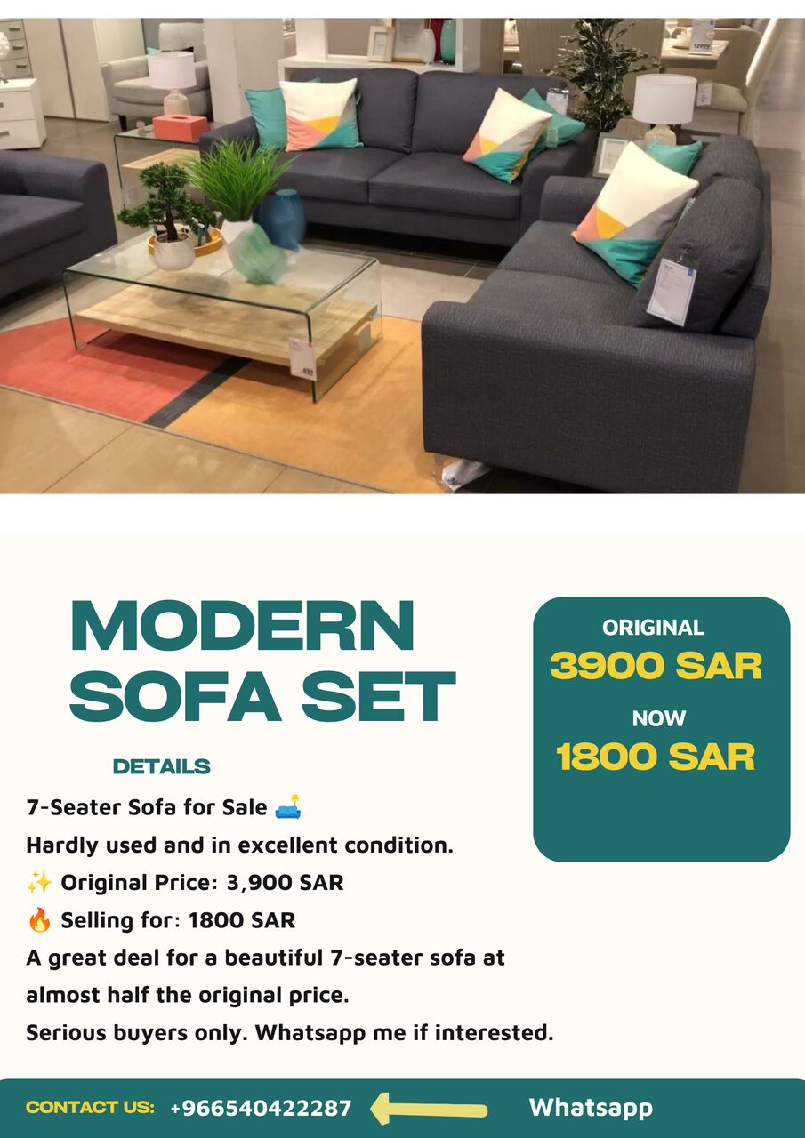 Riyadh, Furniture, SAR 1800,  Sofa Set Sale