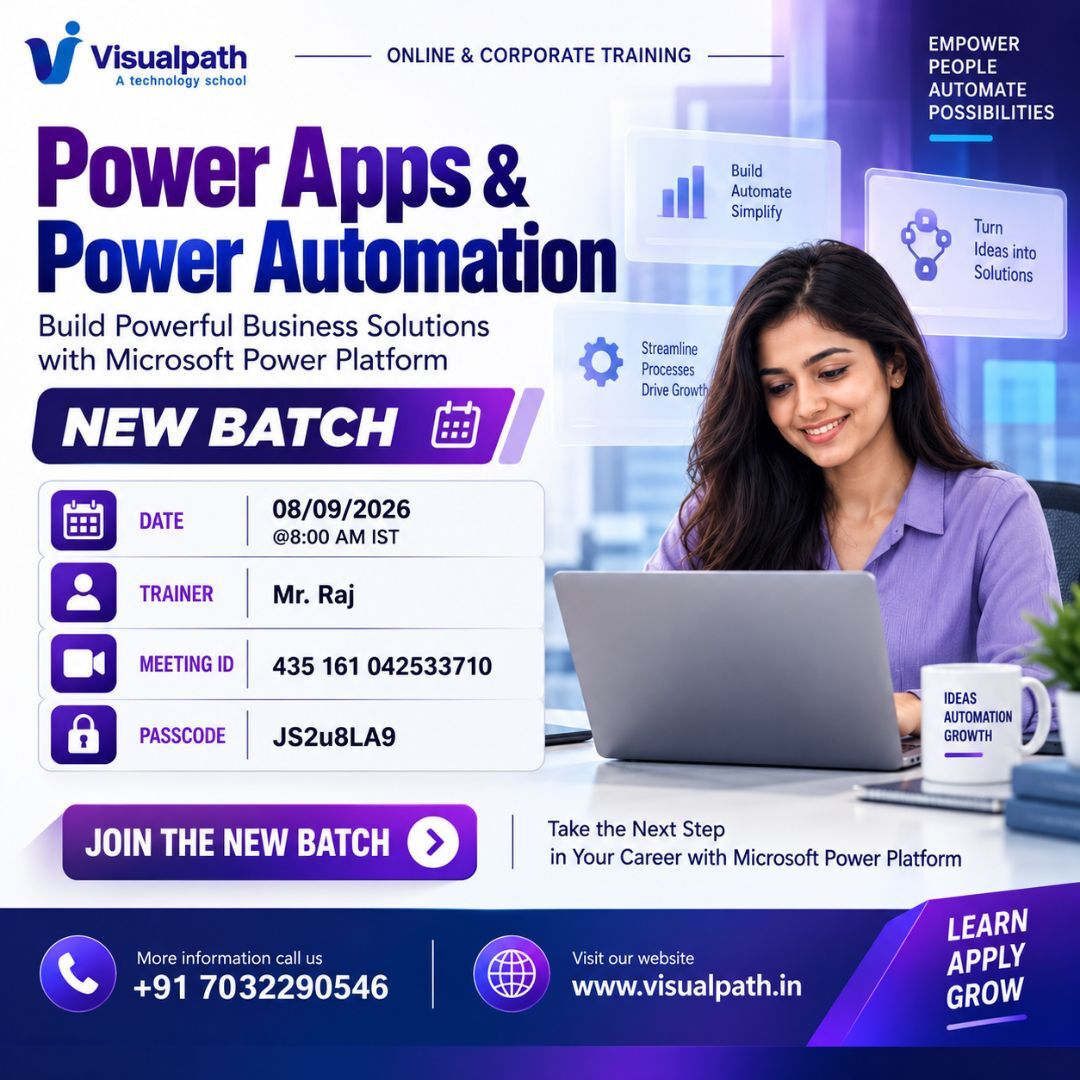 Hyderabad, Education, Power Apps & Power Automate Expert-Led New Batch