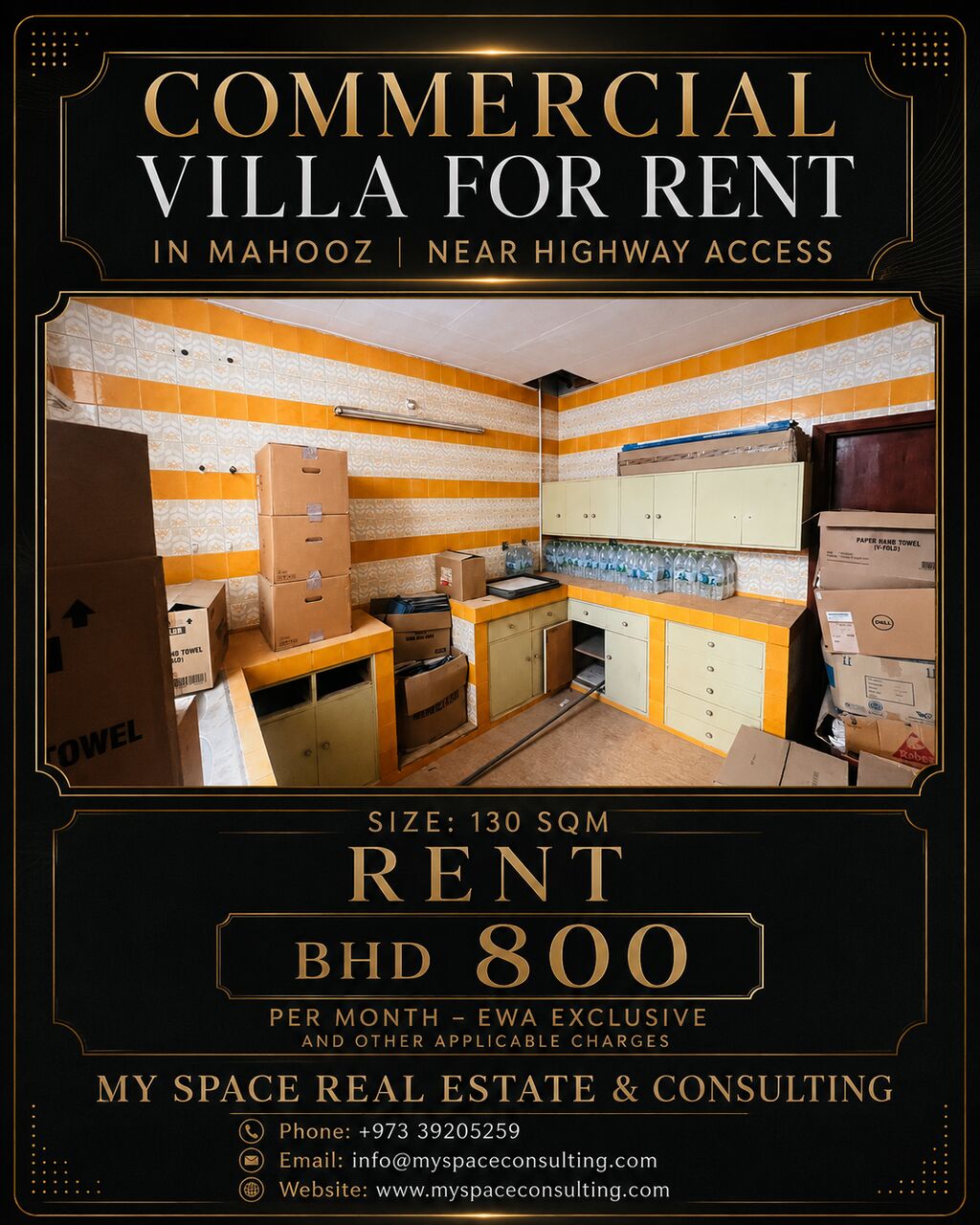 Mahooz, Commercial Villas, BHD 800,  130 Sq. Meter,  Commercial Villa For Rent In Mahooz