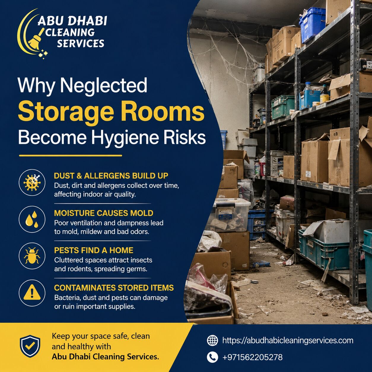 Abu Dhabi, Cleaning, Why Neglected Storage Rooms Become Hygiene Risks