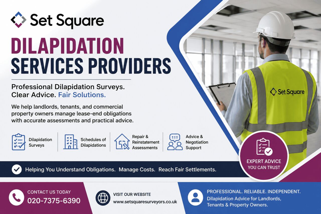 London, Real Estate, Dilapidation Services Providers | Professional Commercial Property Surveyors