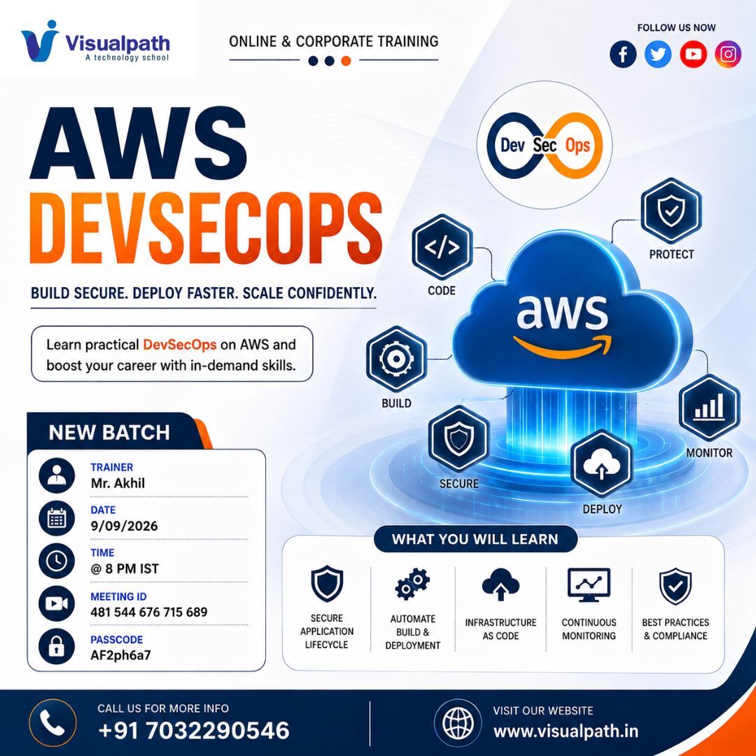Hyderabad, Education, AWS DevSecOps New Batch | Learn Secure Cloud Skills