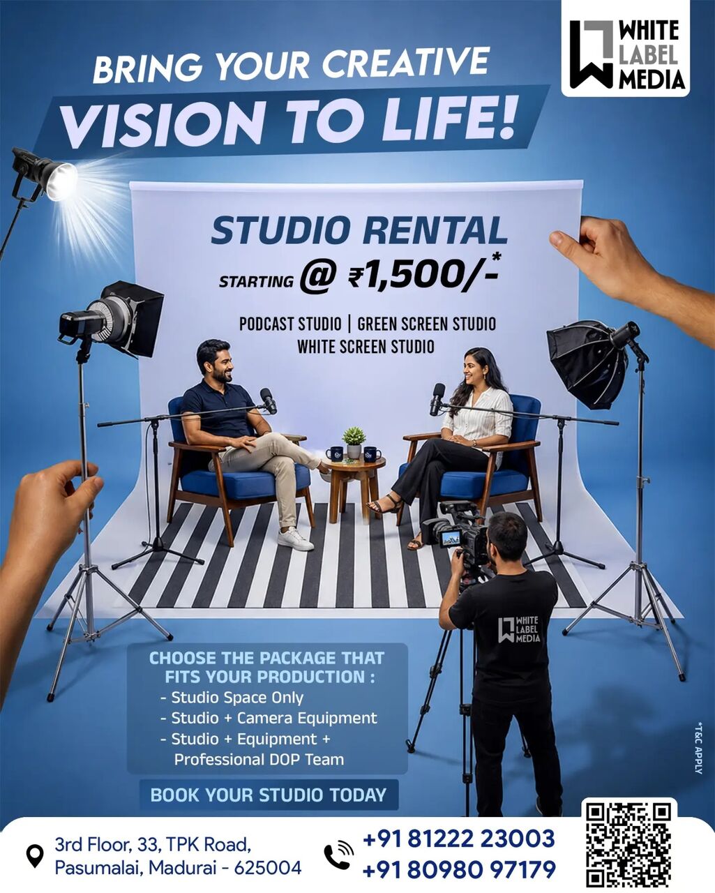 Madurai, Photography, How Much Does A Professional Rental Green Screen Studio In Madurai Cost?