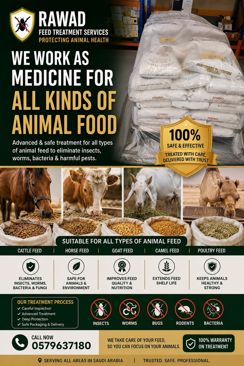 Riyadh, Pest Control, 🐎 PROFESSIONAL ANIMAL FEED PEST CONTROL | RIYADH