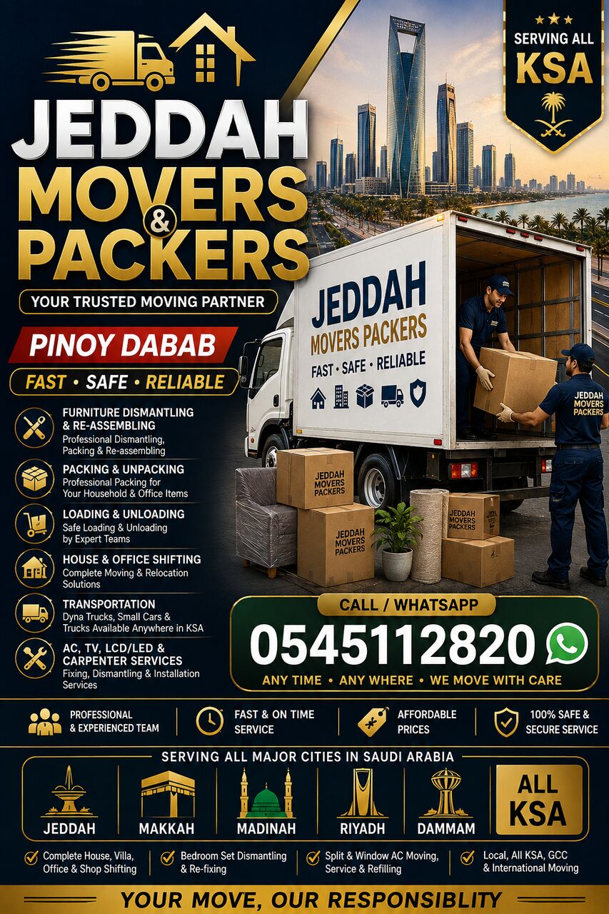 Jeddah, Labor/Moving, GLOBAL MOVING AND SHIFTING AND OFFICE MOVING WITH LOW PRICE[]Storage Also Jeddah 0545112820