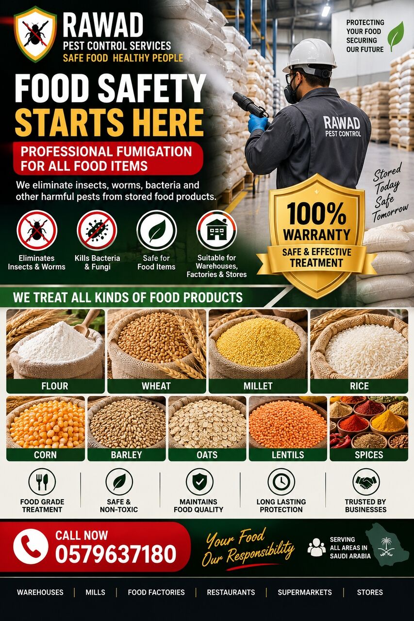 Riyadh, Pest Control, PROTECT YOUR FOOD • PROTECT HUMAN HEALTH 🌿