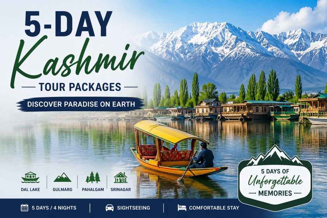 Mumbai, Travel, Winter Special 5-Day Kashmir Tour Packages: Snow Points & Safe Drives