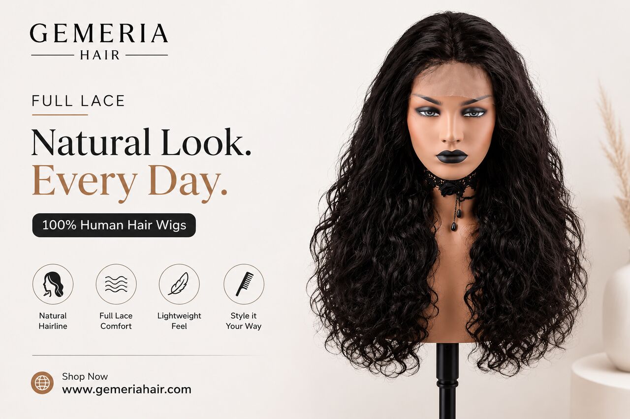 Dubai, Fashion & Design, Human Hair Full Lace Wigs | Natural & Stylish Wigs - Gemeria Hair