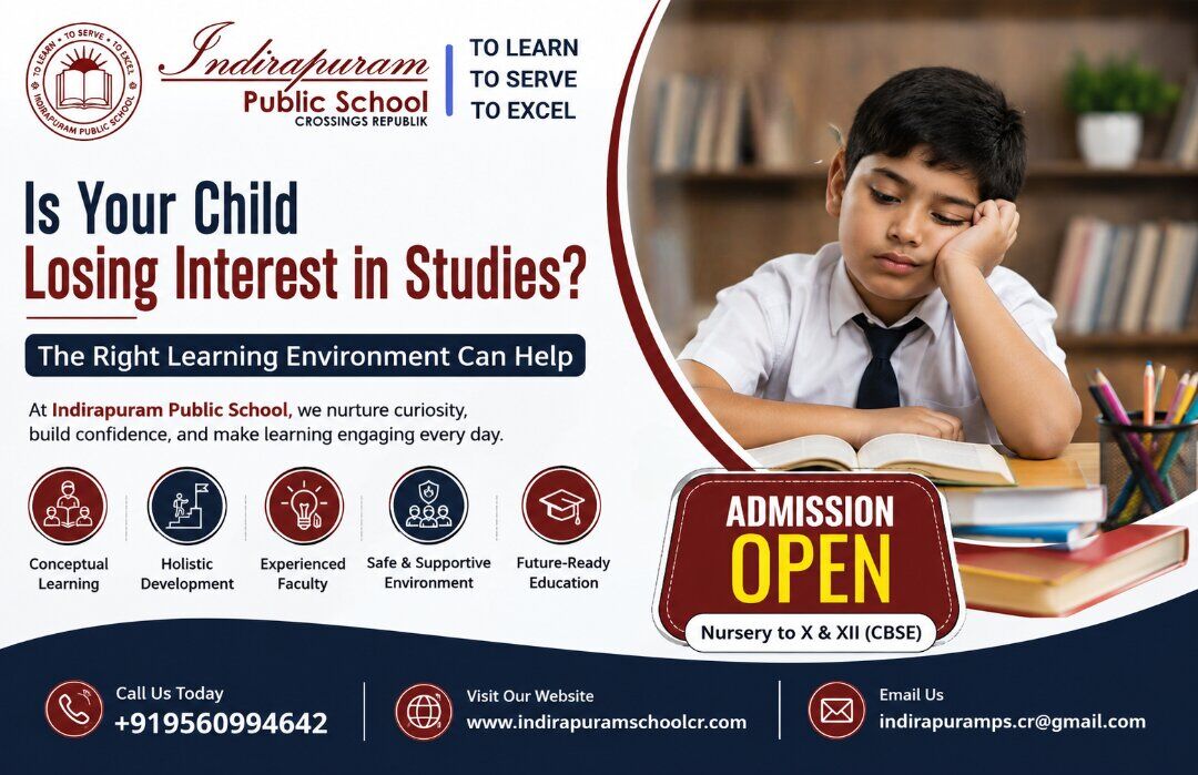 Ghaziabad, Education, Is Your Child Losing Interest In Studies? The Right Learning Environment Can Help
