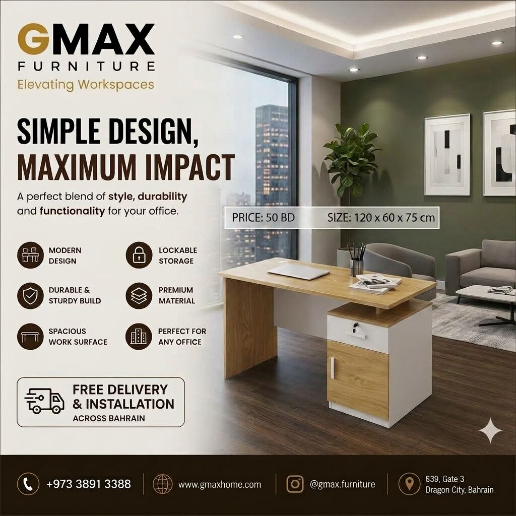 Manama, Furniture, BHD 50,  OFFICE DESK