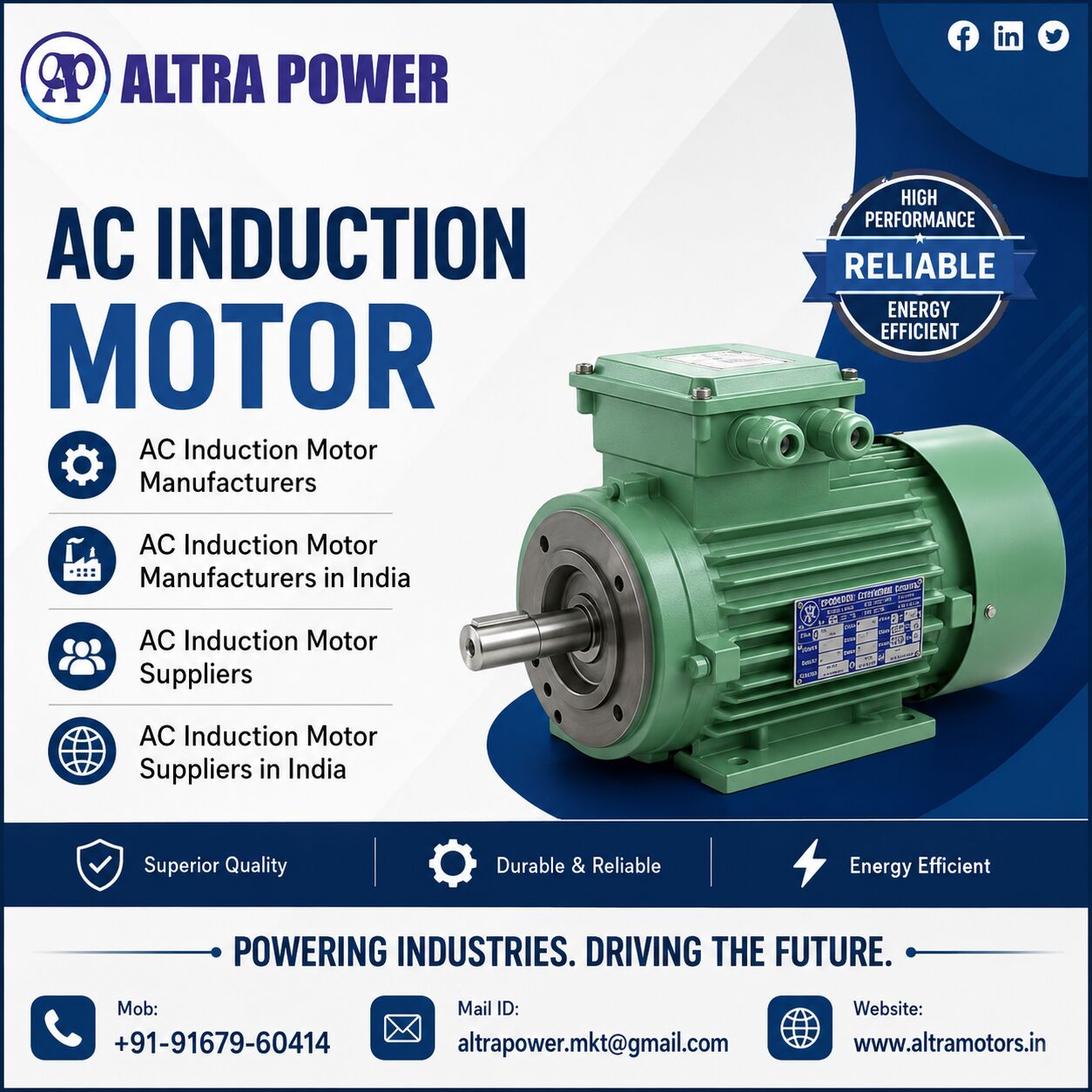 Mumbai, Business, Reliable AC Induction Motor Solutions For Industrial Applications
