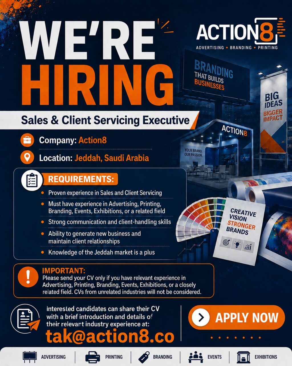 Jeddah, Jobs, Sales And Client Services Executive