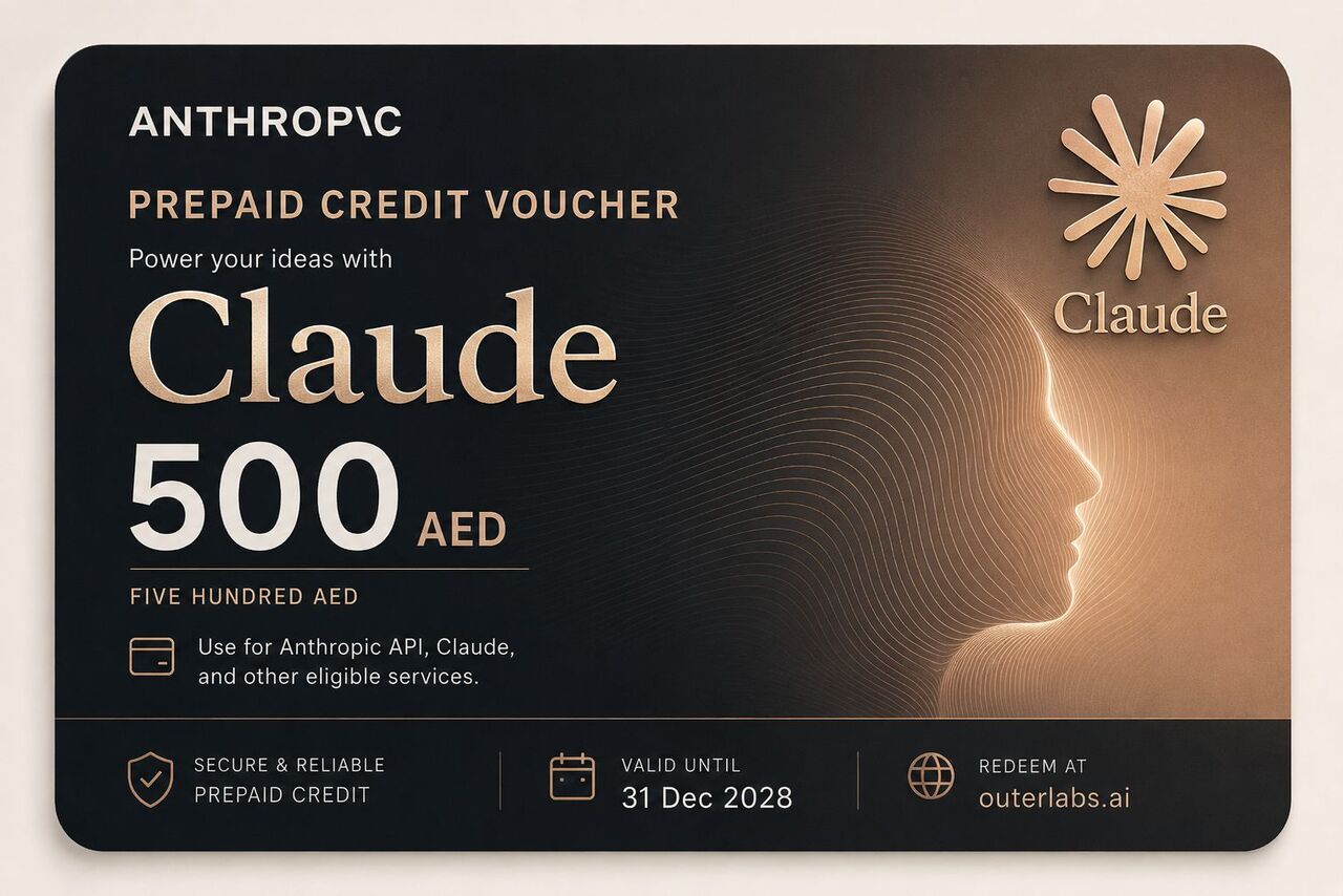 Dubai, Tickets, AED 300,  AED 500 Claude AI Credit Voucher &ndash; Anthropic