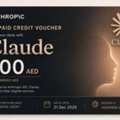 AED 300,  AED 500 Claude AI Credit Voucher &ndash; Anthropic