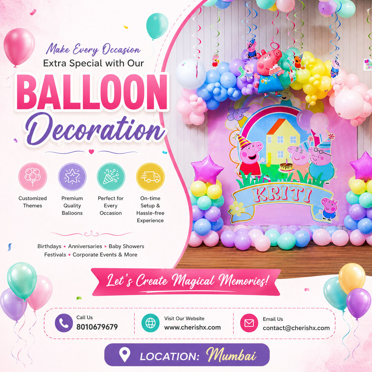 New Delhi, Event Planning, KPop Demon Hunters Balloon Decoration In Mumbai