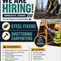 Steel Fixers & Shuttering Carpenters &ndash; Saudi Arabia | Immediate Joining