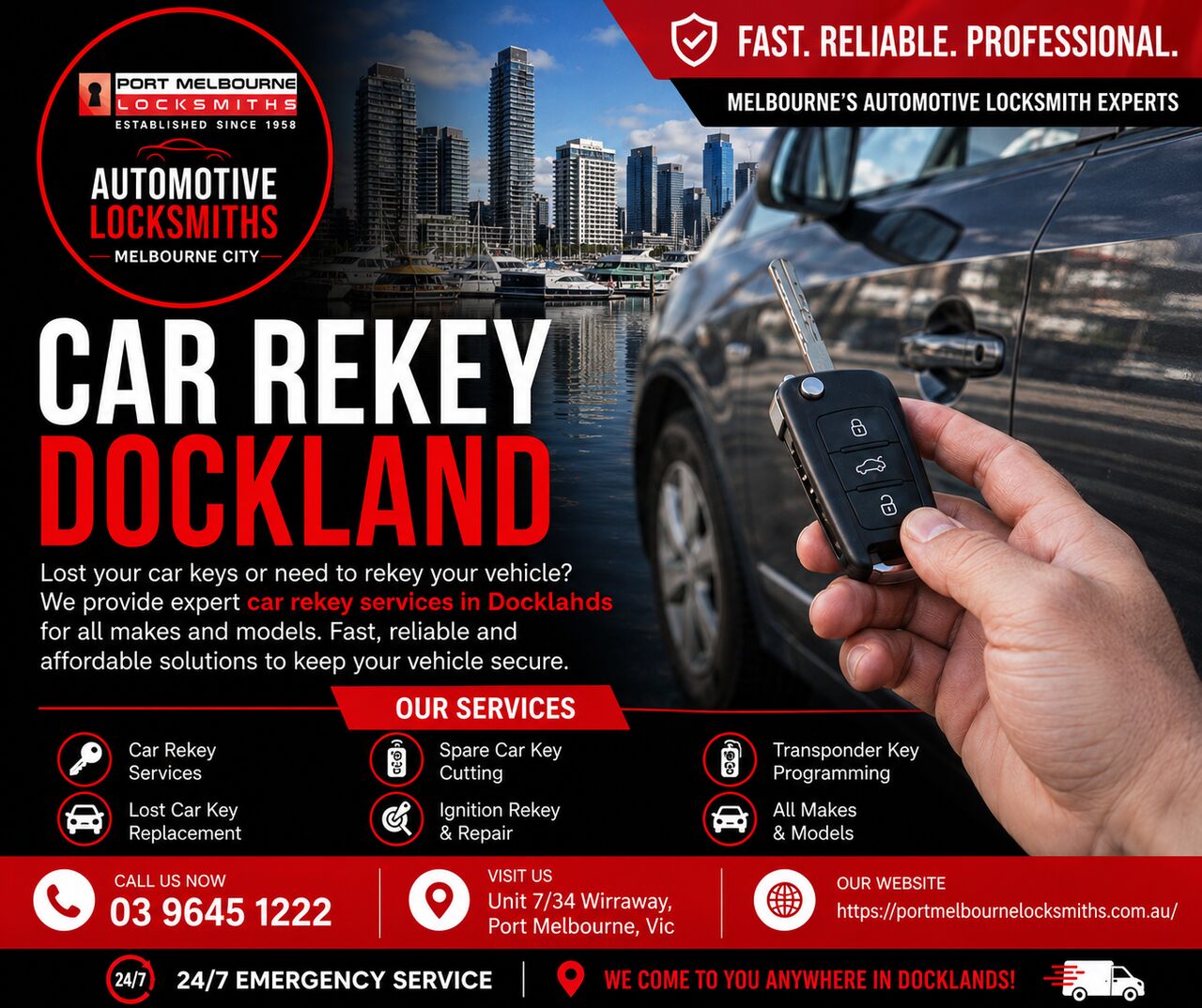 Melbourne, Automotive, Car Rekey Dockland
