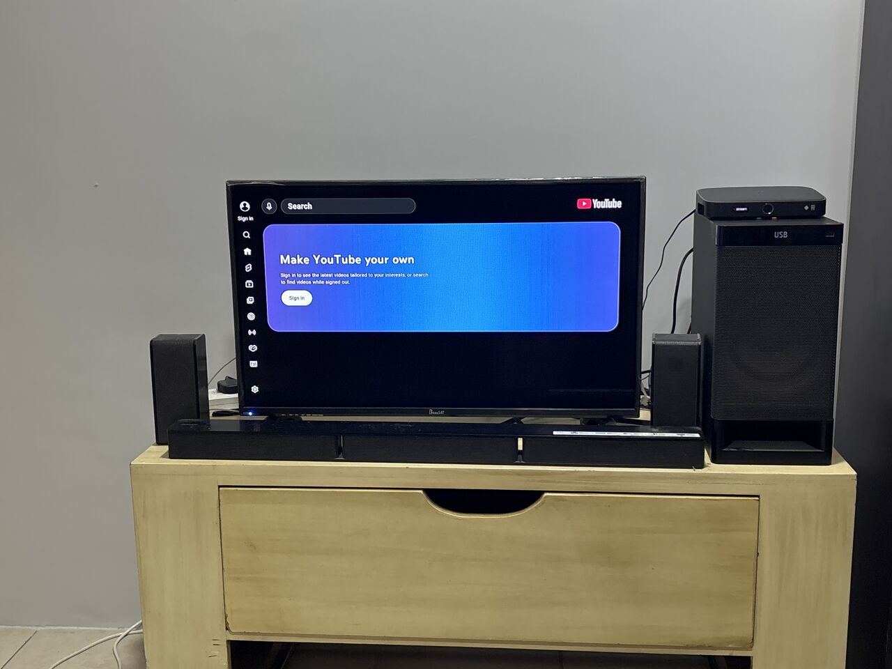 Dammam, Appliances, SAR 750,  📺 TV + Sony HT-RT3 Home Theater + Airtel Xstream – For Sale  🔥 Complete Set – Only SAR 7