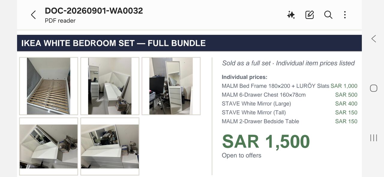 Riyadh, Household Items, SAR 4000,  Dyson Hover, IKEA BED SET, LEATHER SOFA SET