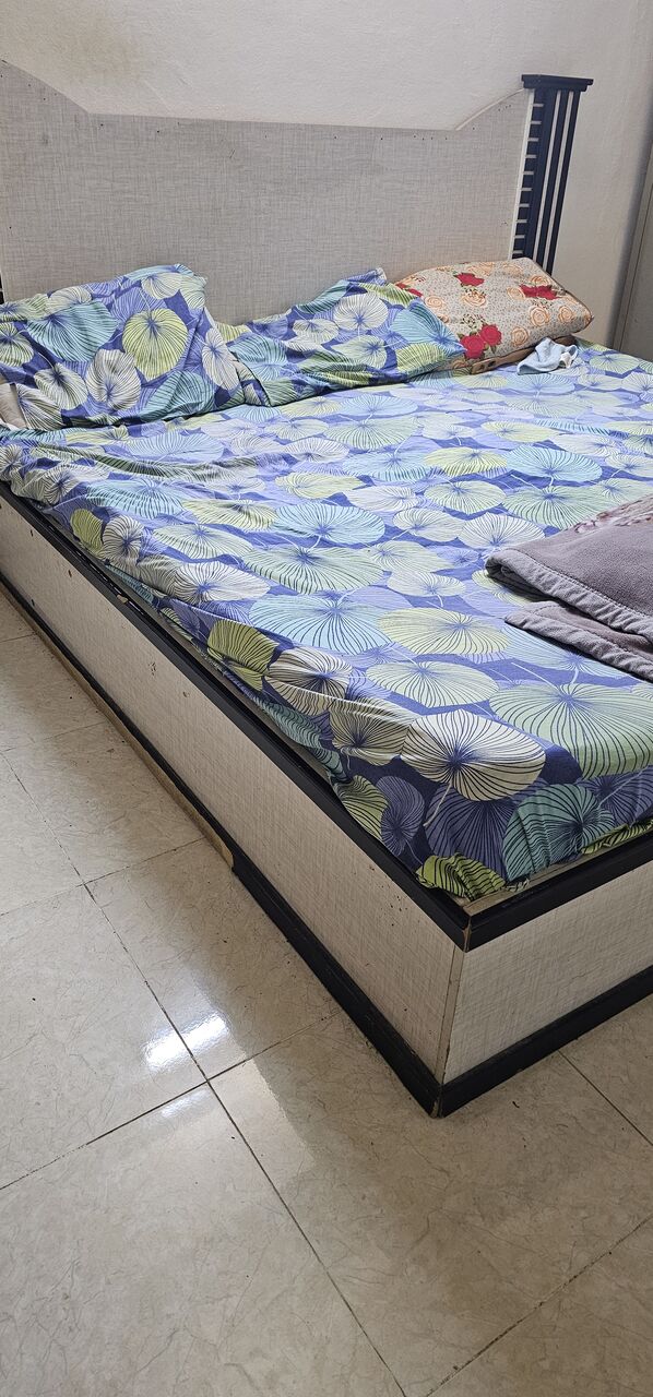 Jeddah, Furniture, SAR 400,  King Size Double Bed With Cushion Mat In Good Condition