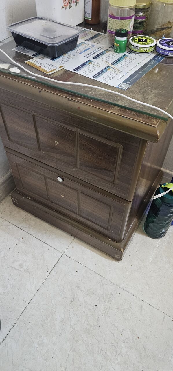 Jeddah, Household Items, SAR 600,  Steel Wardrobe And Wooden Wardrobe Centre Table Wooden Good Condition For Immediate Sale