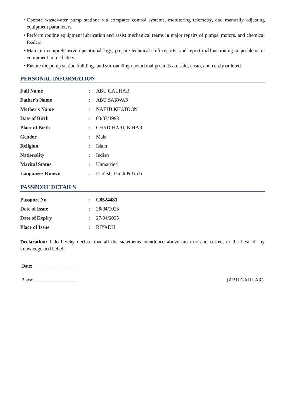 Jeddah, Jobs, Mechanical Pump Technician