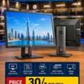 BHD 30,  HP 24" WUXGA FHD Wide Monitor - 360* Rotatable - Input: DP, VGA & DVI - Very Good Working