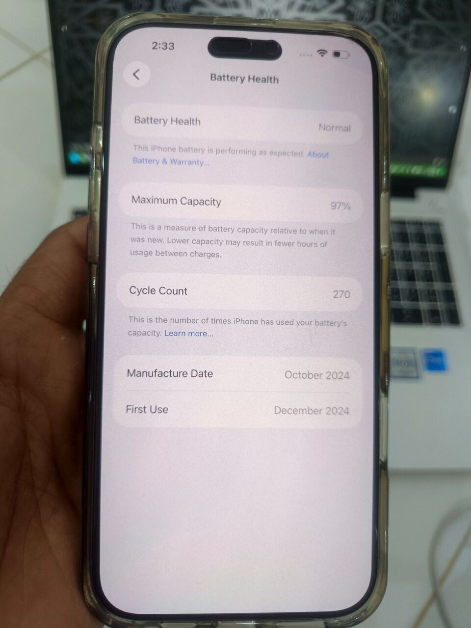 Al Malaz, Electronics, SAR 3699,  IPhone 16 Pro Max 256GB (97% BH - Female Used)