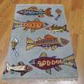 2' X 3' Fun Fish Sea Design Turkish Oushak Wool Rug