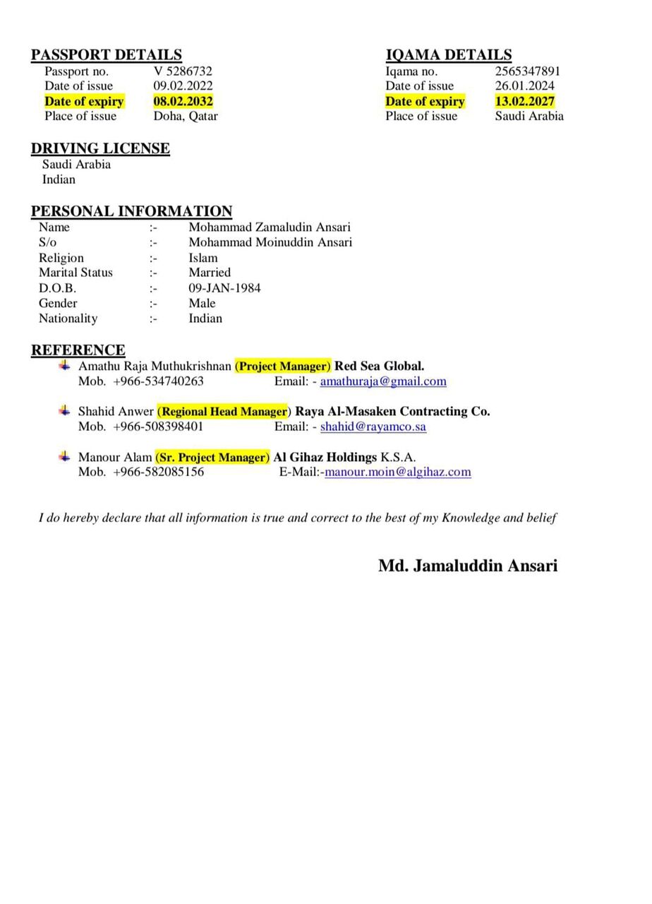 Al Ula, Job Seekers, Electrical / ELV Supervisor