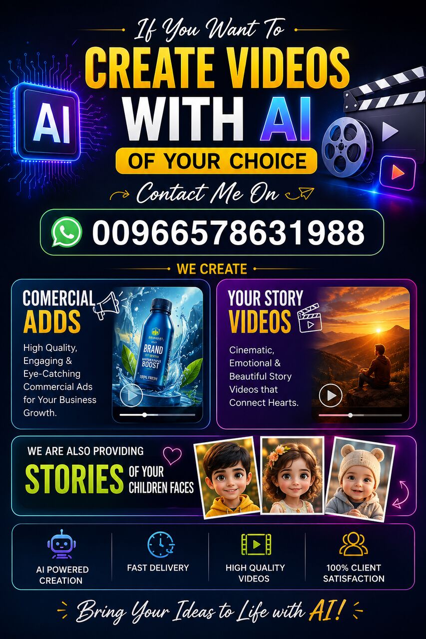 Jubail Industrial City, Marketing, Commercial Ai Adds And Videos Of Your Demand Via Ai